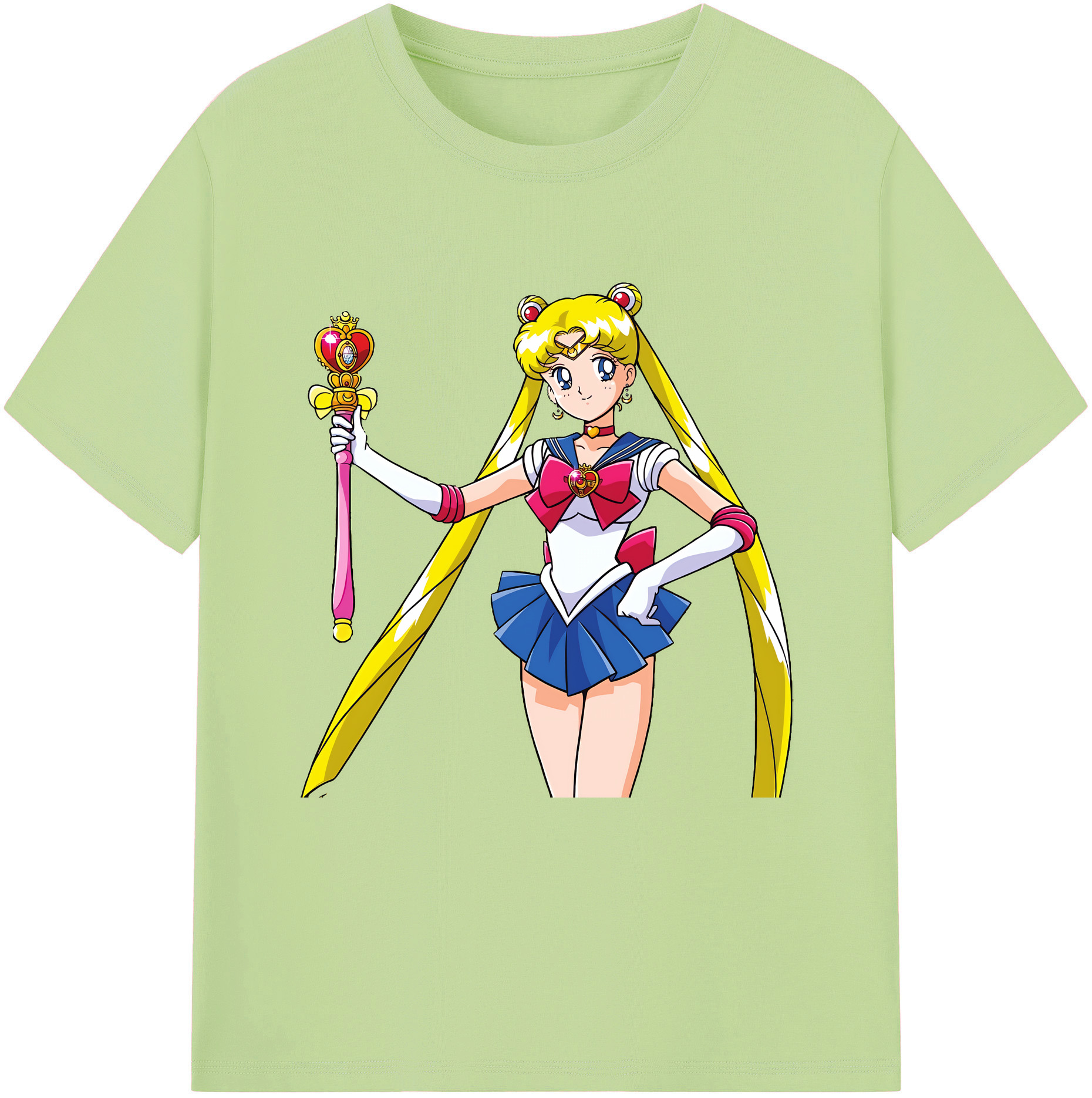 （画像用） 美少女戦士セーラームーン 月野 うさぎ つきの うさぎ Sailor Moon Tsukino Usagi 綿100％半袖Tシャツ（フロントプリント）